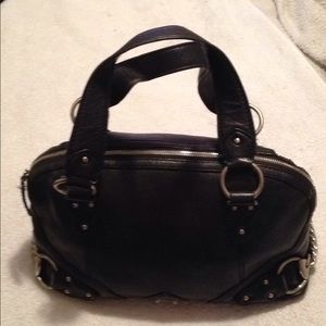 Michael Kors black leather bag.